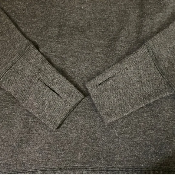 Athleta Soft Coaster Charcoal Gray Luxe V-Neck Sweatshirt. Size L - Picture 11 of 12